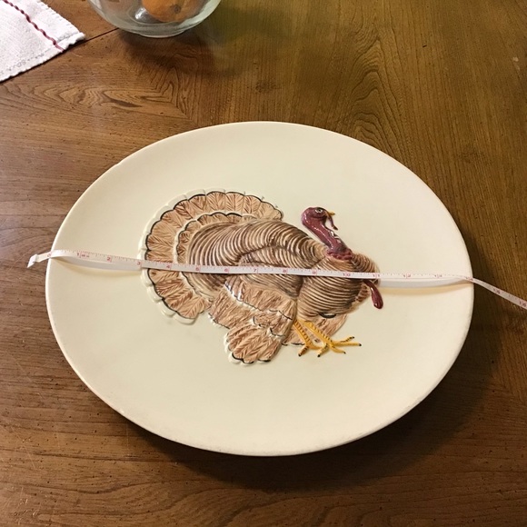 X-TRA Large COLLECTIBLE Plate TURKEY PLATE 14” - Picture 8 of 8